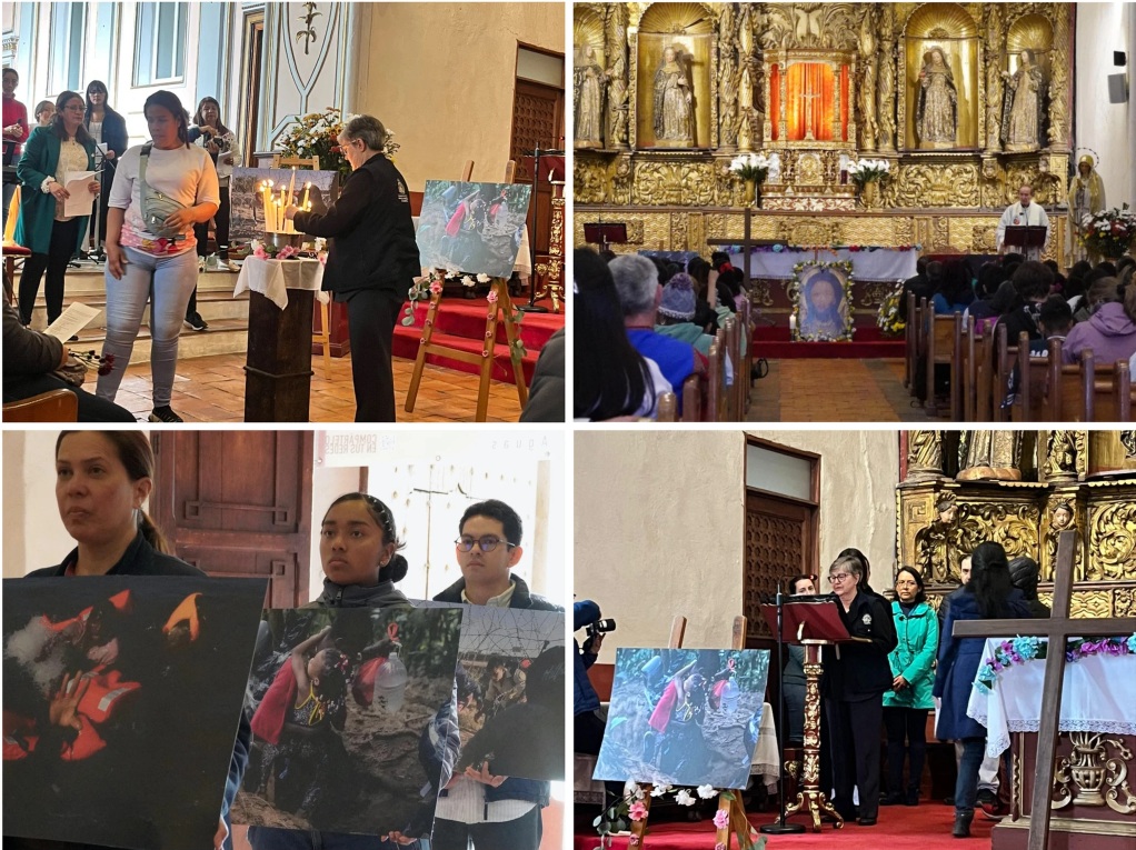 Encendido de velas en memoria de las personas migrantes que perdieron la vida en su camino, símbolo de luz y esperanza compartida.