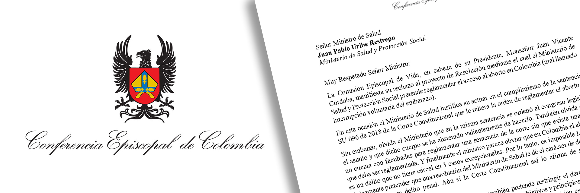 Iglesia Católica rechaza proyecto del Gobierno para reglamentar el aborto