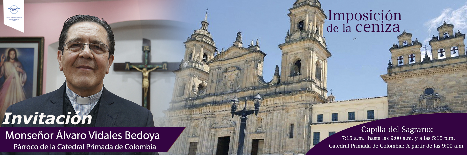imposición de la Ceniza en la Catedral Primada de Colombia
