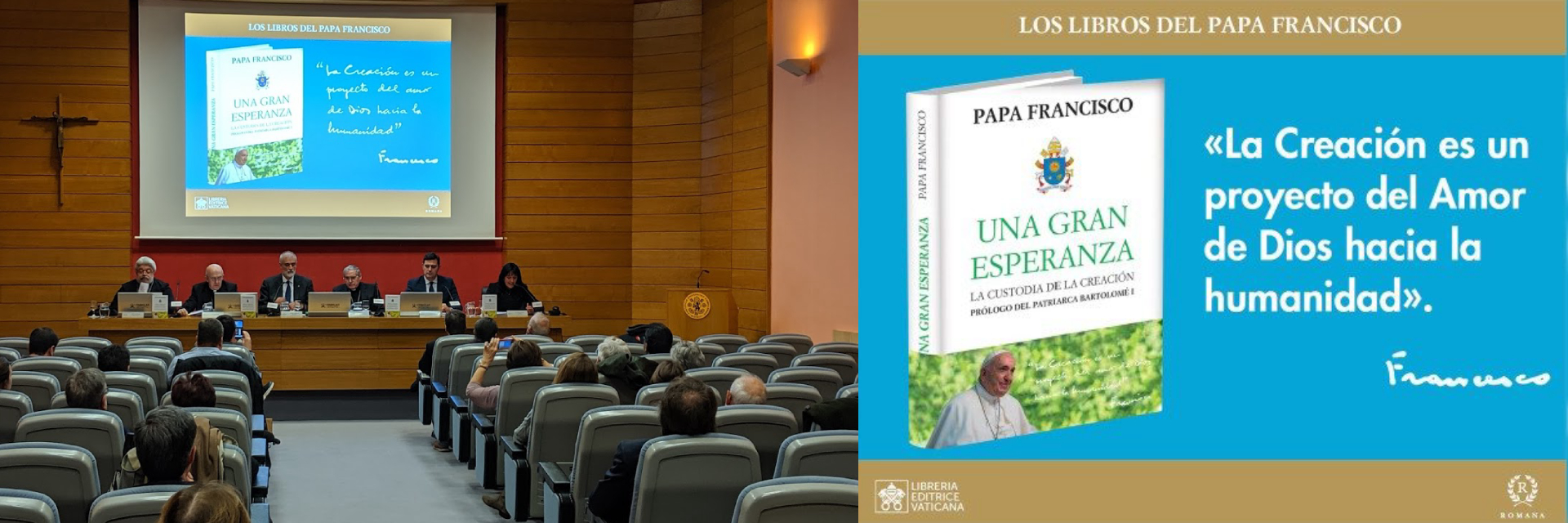 Presentanl libro "Una gran esperanza. La custodia de la creación", del Papa Francisco