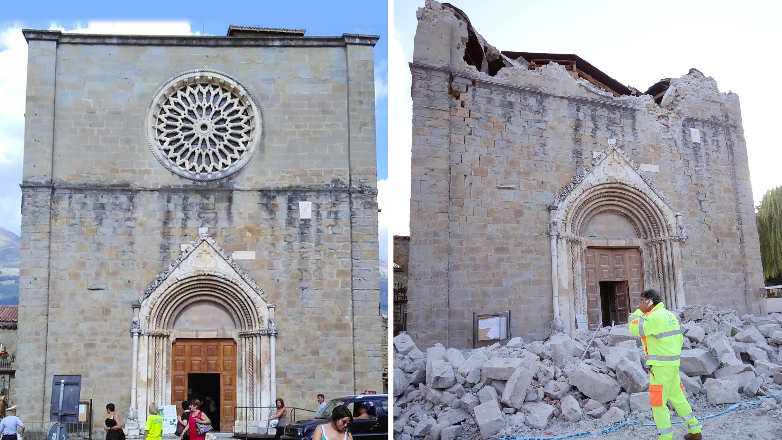 Terremoto en Italia destruyó la iglesia de San Agustín