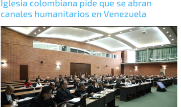 Iglesia colombiana pide que se abran canales humanitarios en Venezuela