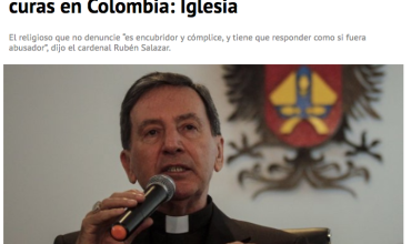 Más de 100 casos de abusos cometidos por curas en Colombia: Iglesia