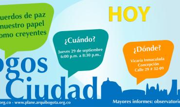 Diálogos en la Ciudad, próximo 29 de septiembre