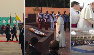 Francisco es recibido en Bangladesh